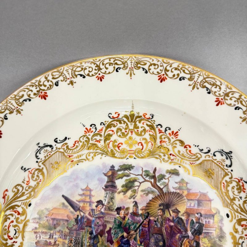 Большое коллекционное блюдо Meissen 1814 год 