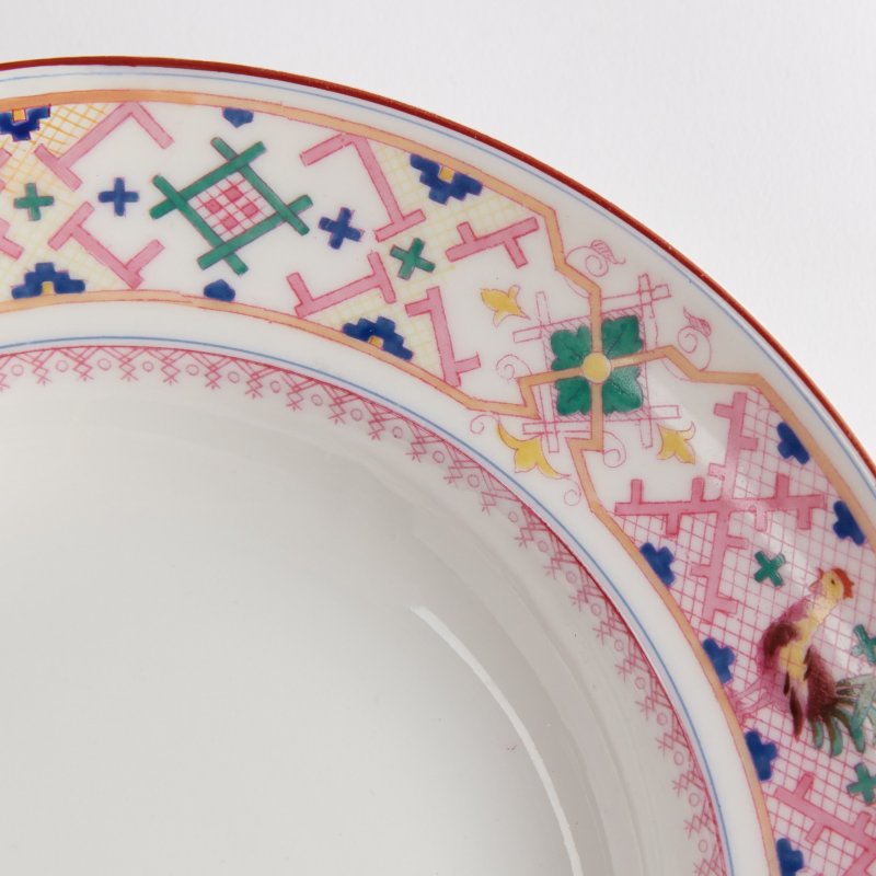 Набор из 2-х антикварных тарелок в русском стиле 