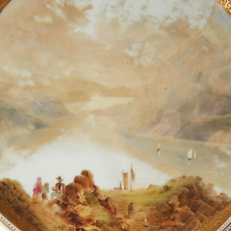 Тарелка с пейзажем Coalport 1875-1881 CONNERMARE