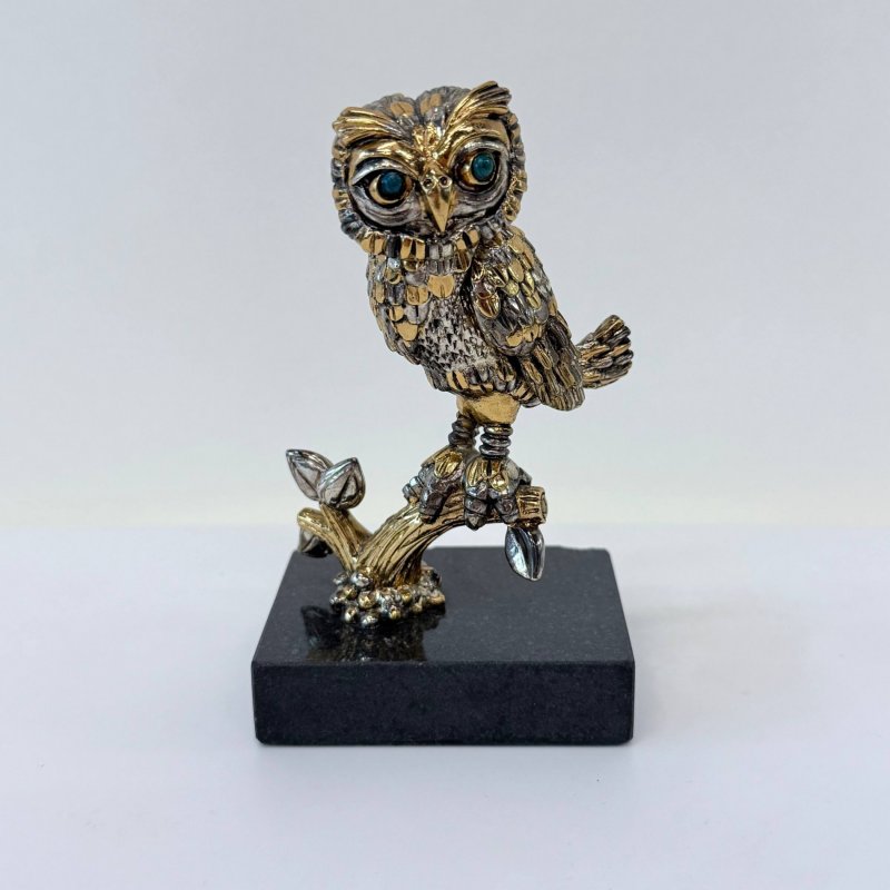 Металлическая скульптура «Сова» - Франк Майслер. (к)