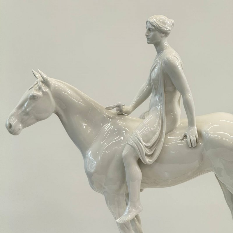 Фигурка «Амазонка» Ар деко 1920 годы KPM Берлин (к)