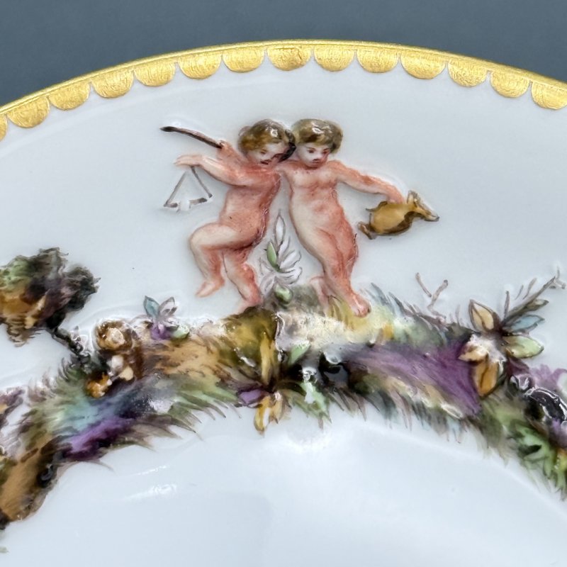 Сервиз тет-а-тет Майсен в стиле Capodimonte Германия 1865 (к)