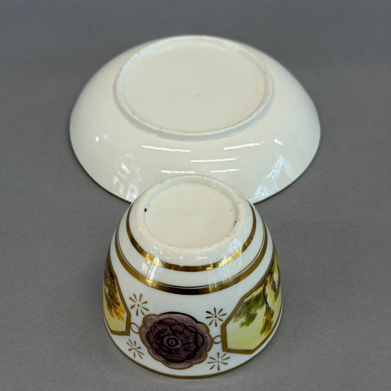 Антикварная чайная пара Spode 1820е г