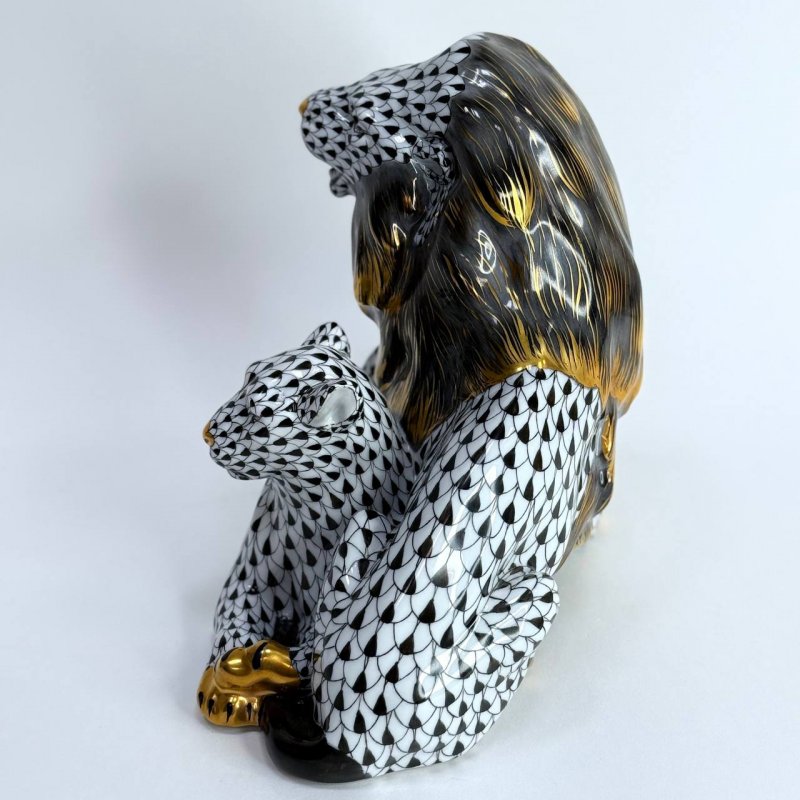 Редкая фигурка Лев с львицей Идеальный подарок для знака зодиака - Лев 