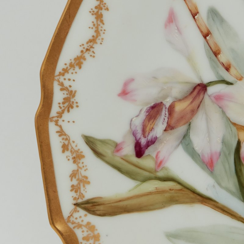 Тарелка с рукописными цветами Limoges