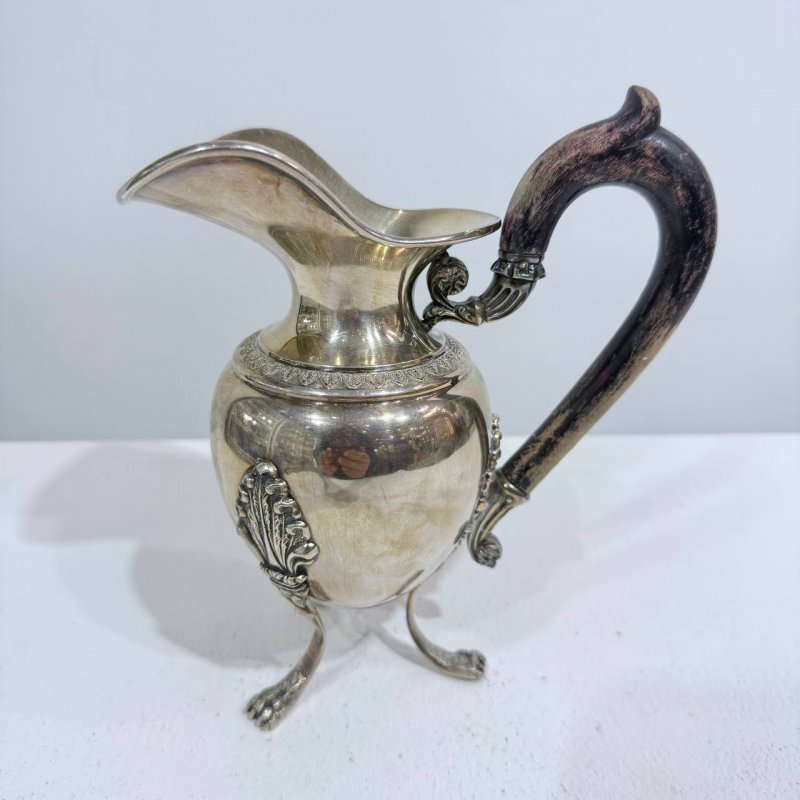 Старинный кофейный набор на подносе. 5 предметов. Германия, 1890-1900-е годы.
