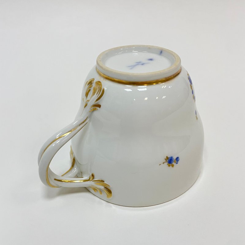 Чашка для шоколада c блюдцем Meissen 1775-1814-период Марколини монограмма H