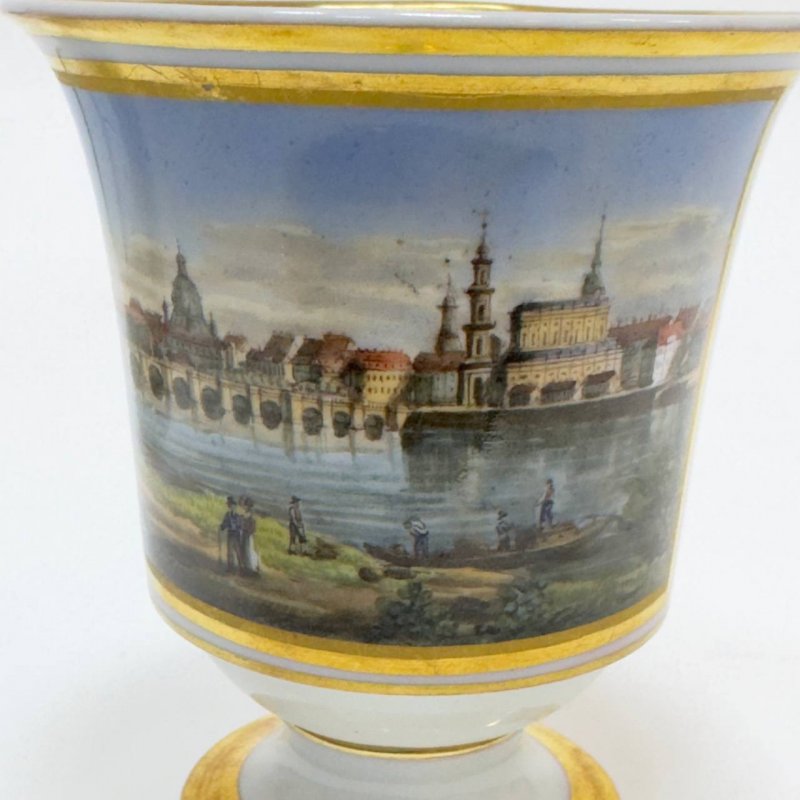 Чашка для шоколада с блюдцем Meissen Германия 1850-60 гг