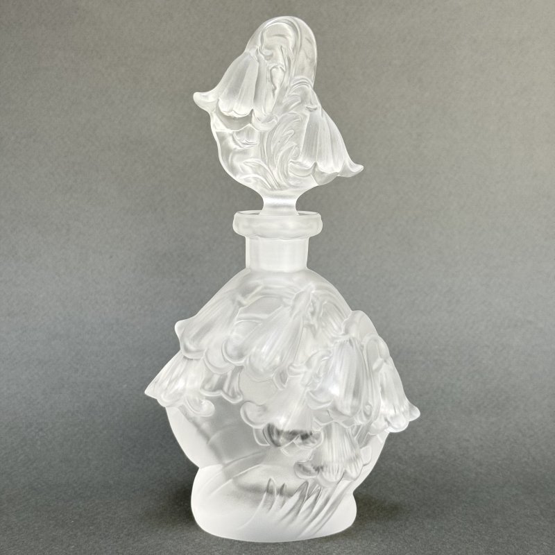 Коллекционный парфюмерный флакон в стиле Артдеко дизайн-колокольчики 1930г. Г. Хоффманн Чехия 21 в