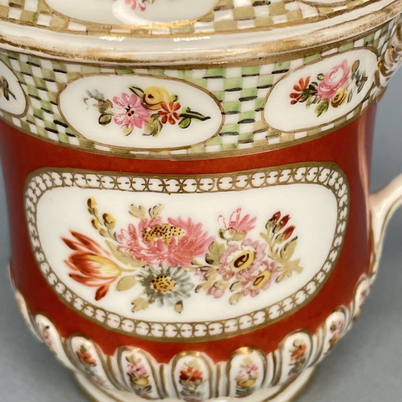 Чашка с крышкой Meissen период Марколини 1774 г