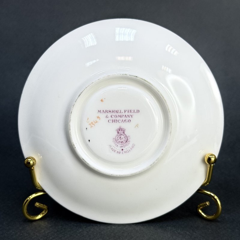 Чашка с блюдцем для кофе в стиле Артдеко Роял Вустер - Marshall Field &Co Англия-США 1920 гг.