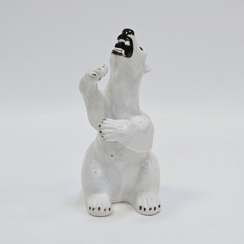 Фигурка Медведь полярный с оскалом 1900 гг