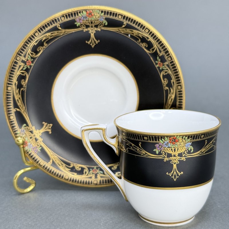 Чашка с блюдцем для кофе в стиле Артдеко Роял Вустер - Marshall Field &Co Англия-США 1920 гг.