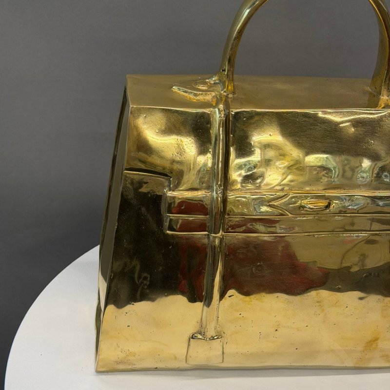 Скульптура «Kelly» (по мотивам Hermès), позолоченная бронза, интерьерный Арт-объект современного искусства