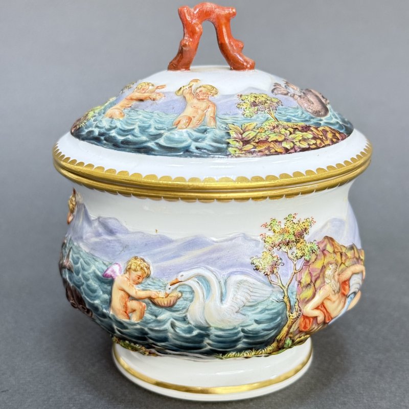 Сервиз тет-а-тет Майсен в стиле Capodimonte Германия 1865 (к)