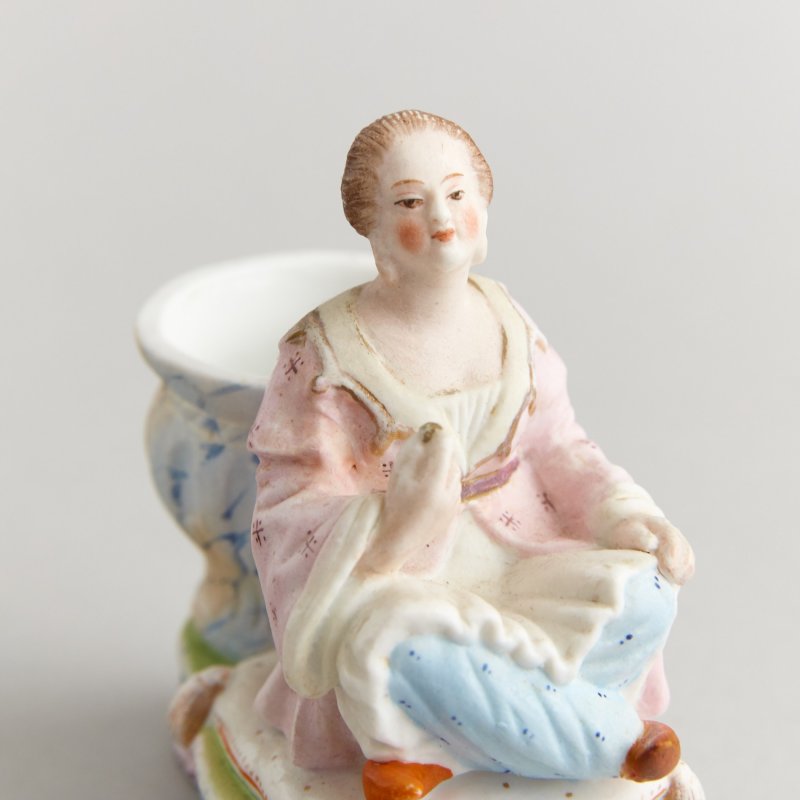 Коллекционная редкая скульптурная композиция «Китаянка с веером»