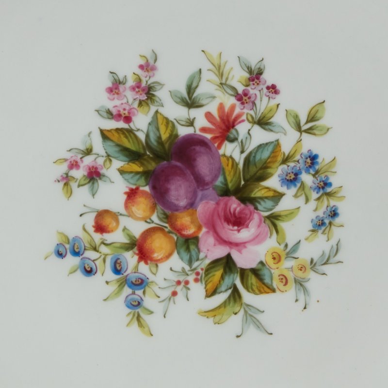 Тарелка Роспись цветы позолота Thomas Goode Copeland