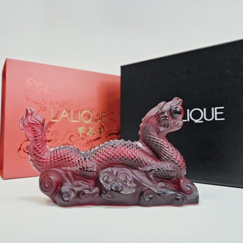 Статуэтка Дракон Lalique хрусталь красный