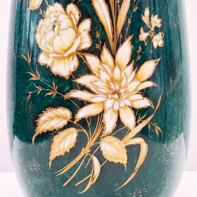 Большая фарфоровая ваза мануфактура Alboth & Kaiser (д)