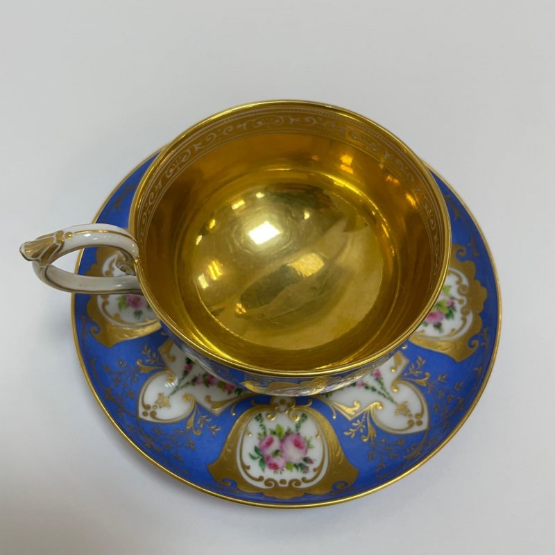 Чашка с блюдцем Sevres 1860г