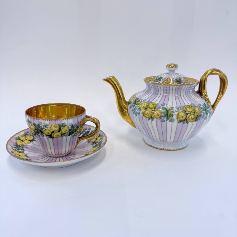 Набор чайник и чашка с блюдцем ИФЗ