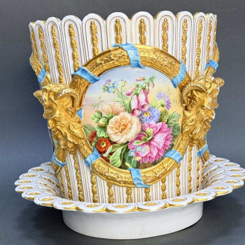 Кашпо с поддоном ИФЗ период АII ( 1855-1881 ) Императорская Россия 1850-1860 гг (к)