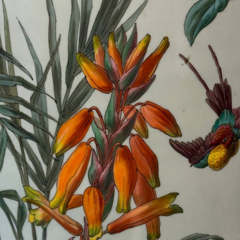 Огромная старинная ваза ИФЗ. Роспись Красовский? Период АлександраIII