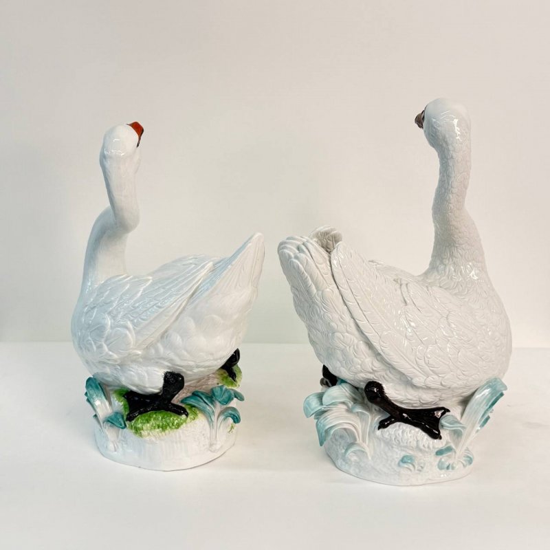 Фигурки лебедей Meissen