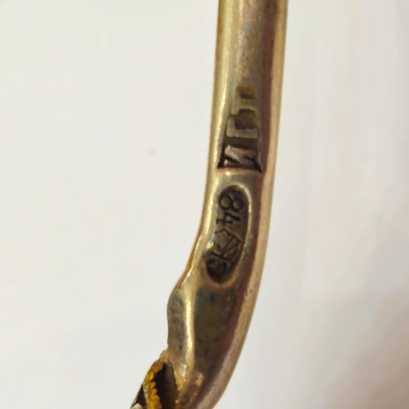 Набор 6 ложек серебро 84 в технике перегородчатой эмали 1899-1908гг Клеймо ИГТ