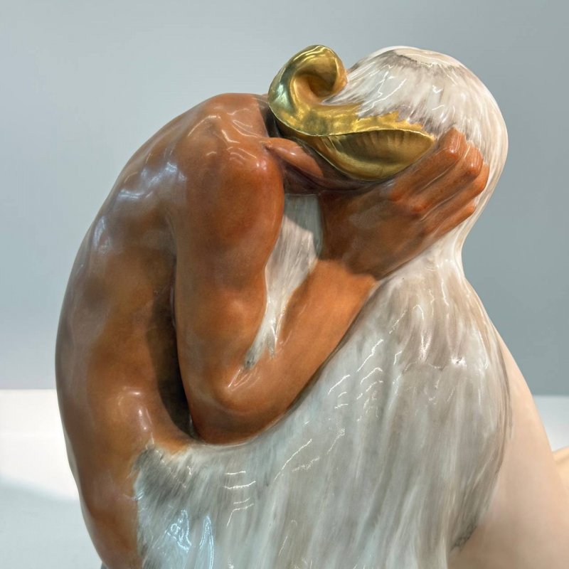 Уникальная статуэтка Печаль Герхарда Хеннинга Royal Copenhagen 1918 г Дания (к)