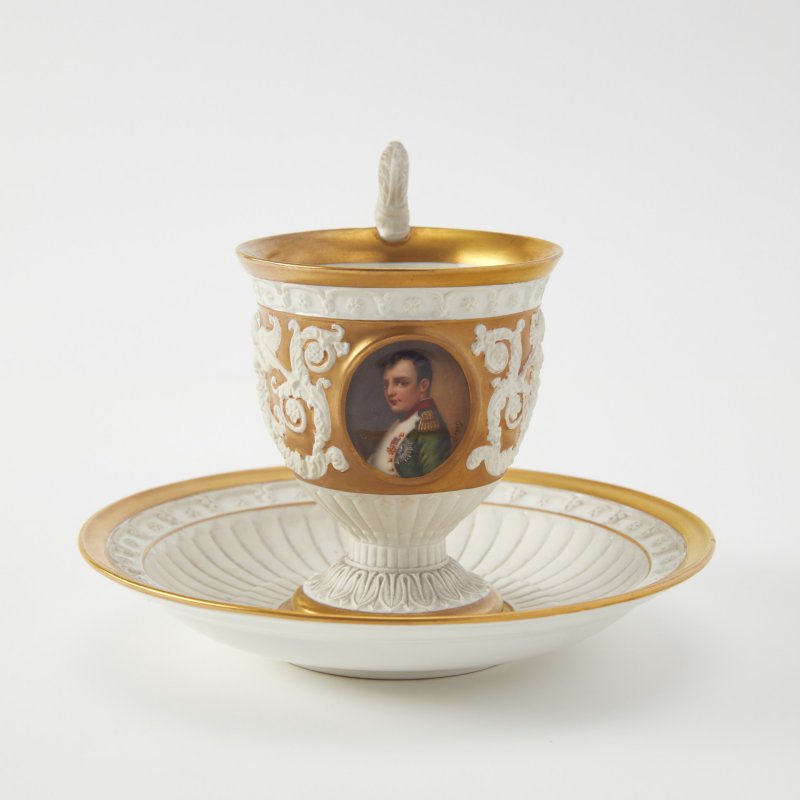Чашка с блюдцем Портрет Наполеона Бонапарта