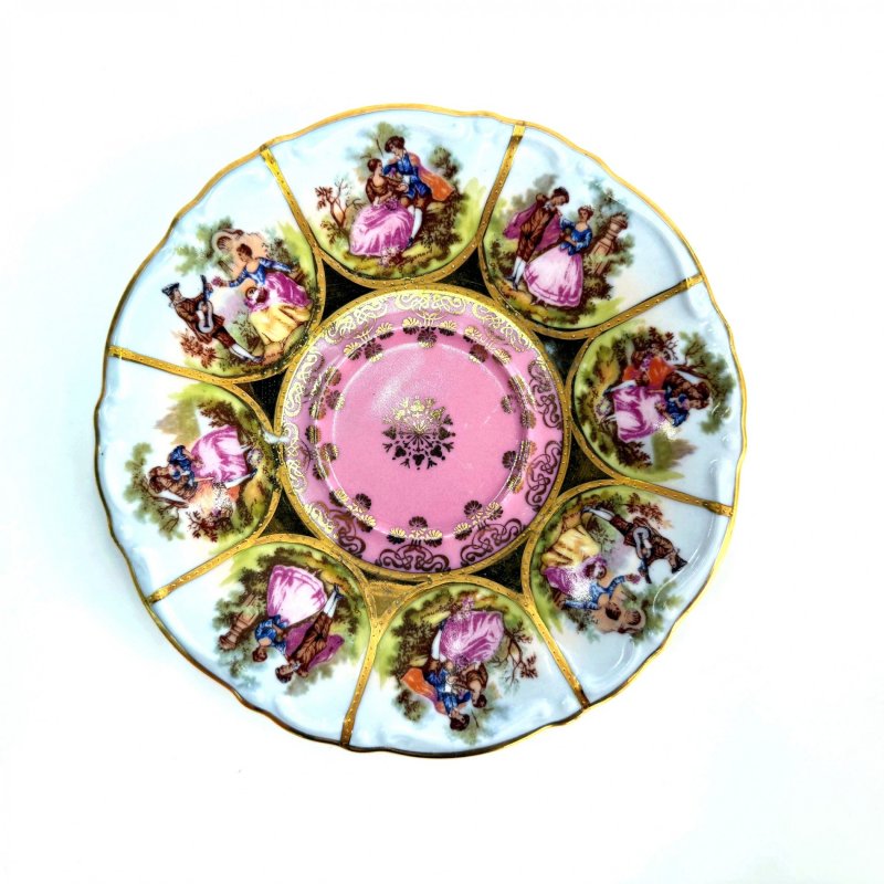 Фарфоровая чашка с блюдцем. J.K. Decor Carlsbad Bavaria. Германия. 1950-е–1970-е годы (н)