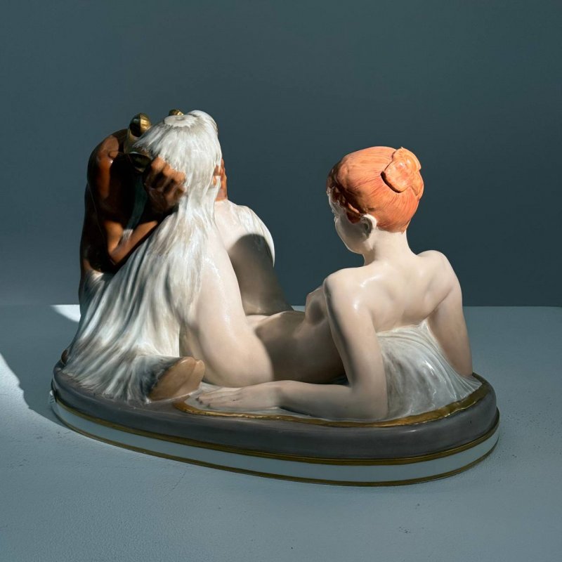 Уникальная статуэтка Печаль Герхарда Хеннинга Royal Copenhagen 1918 г Дания (к)