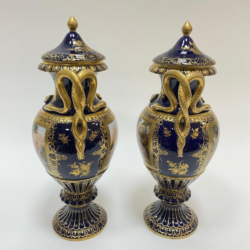 Парные вазы Meissen 1870-80 гг