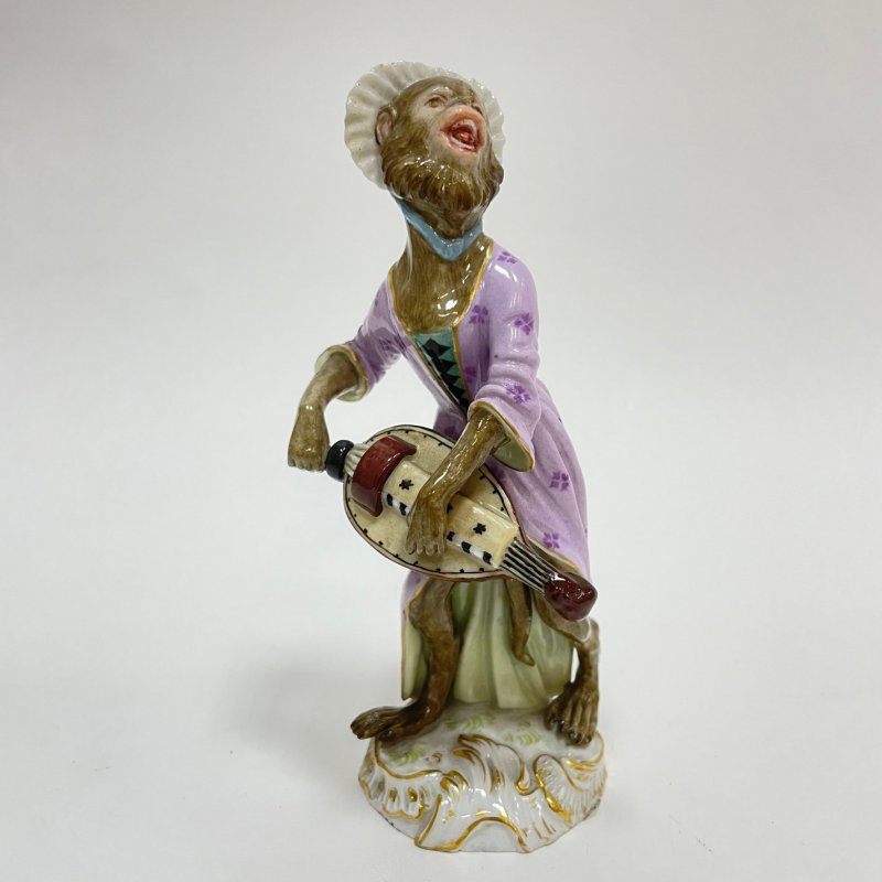 Обезьяна с Харди Гарди  Meissen 1880 гг