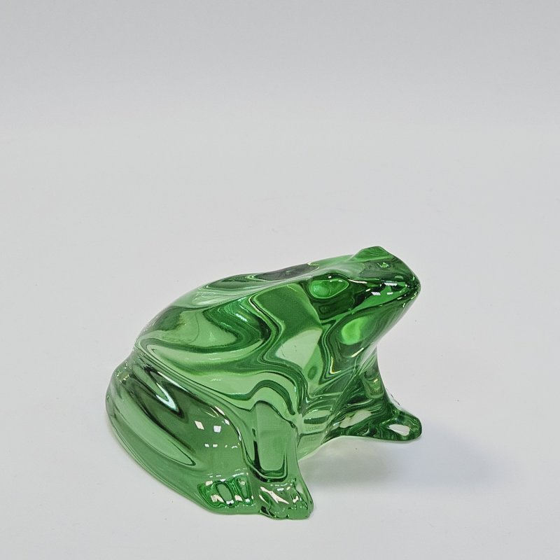 Лягушка, зеленый хрусталь Baccarat, 20 век