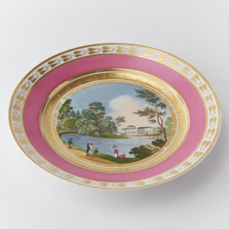 Старинная тарелка Вид Тавричесокго дворца