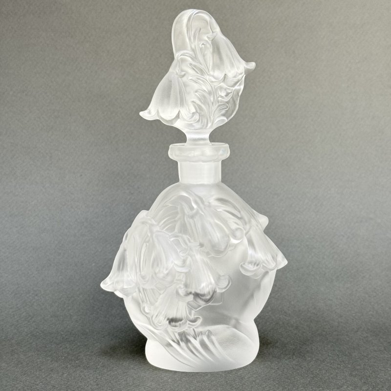 Коллекционный парфюмерный флакон в стиле Артдеко дизайн-колокольчики 1930г. Г. Хоффманн Чехия 21 в