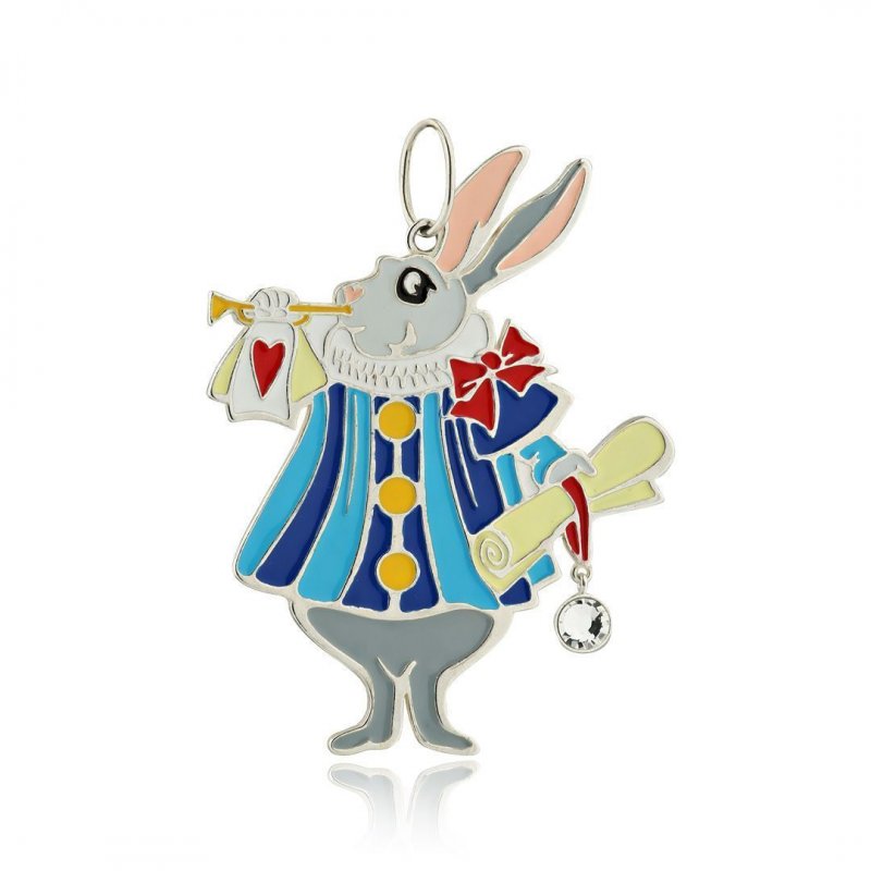 Елочная игрушка «Кролик» из серебра