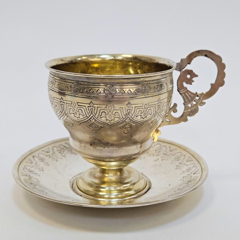 Чашка для кофе с блюдцем Александр Фульд 1884-1885