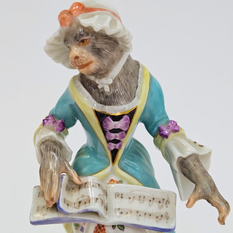 Статуэтка обезьяны из обезьяньего оркестра Meissen
