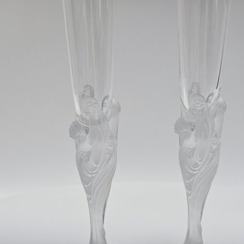 Пара бокалов для шампанского Erte Glass Flute Majestique