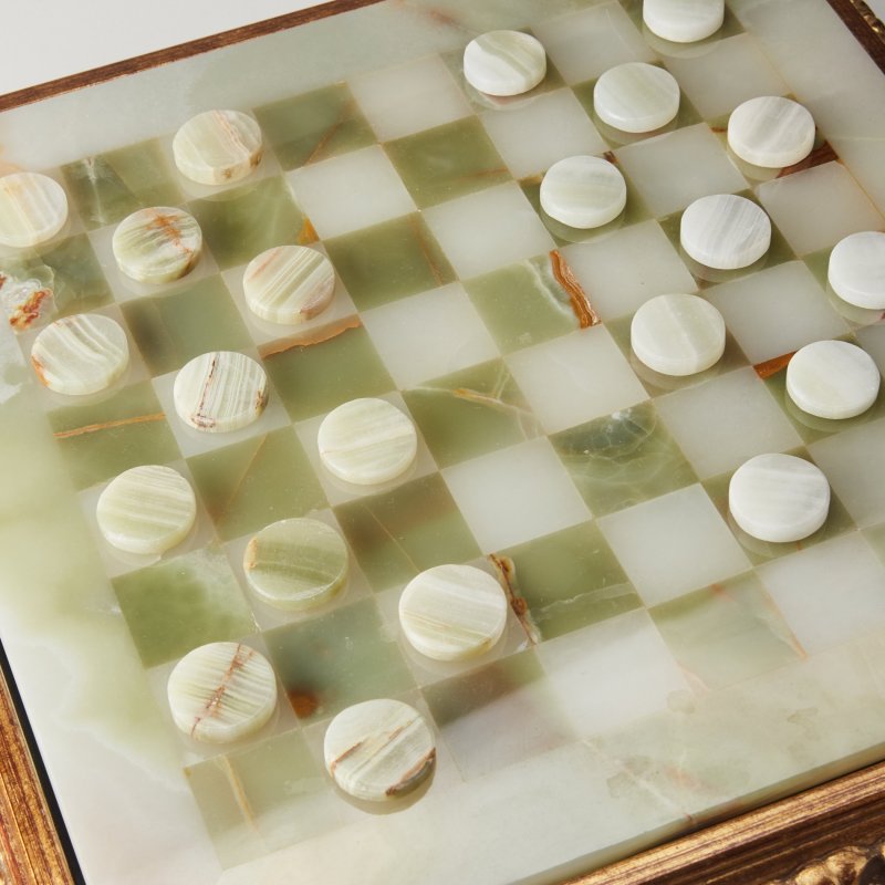 Набор шахмат и шашек из оникса