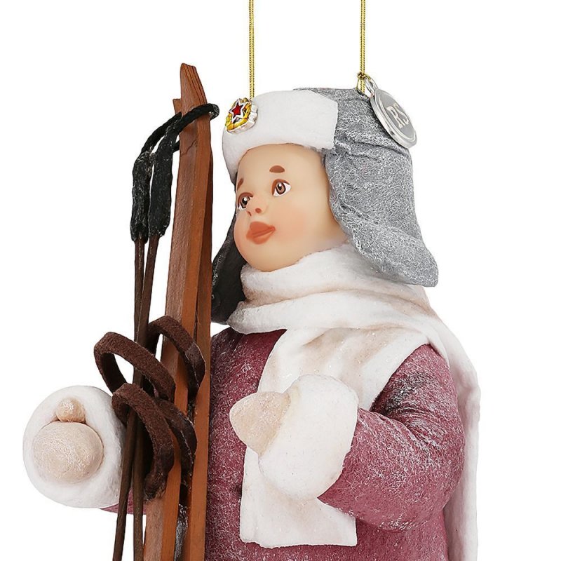 Елочная игрушка «Слава с лыжами»