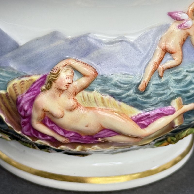 Сервиз тет-а-тет Майсен в стиле Capodimonte Германия 1865 (к)