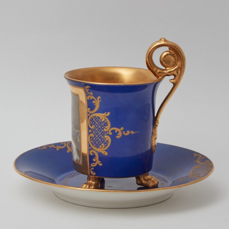 Чайная пара КПМ Портрет королевы Пруссии