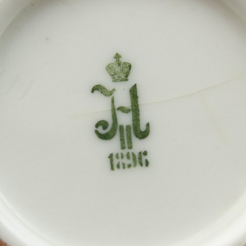  Чашка с блюдцем из Бабигонского сервиза. ИФЗ. Николай II.