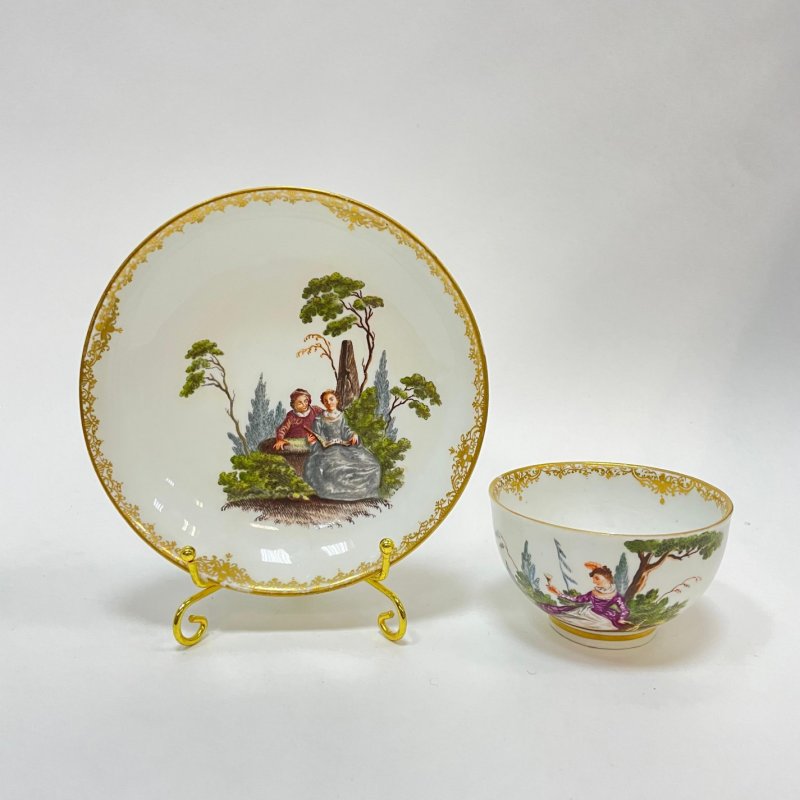 Пиала с блюдцем Meissen 1750-60 гг