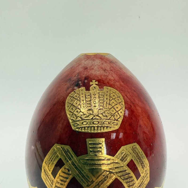 Фарфоровое пасхальное яйцо с монограммой Марии Фёдоровны (Кспб)