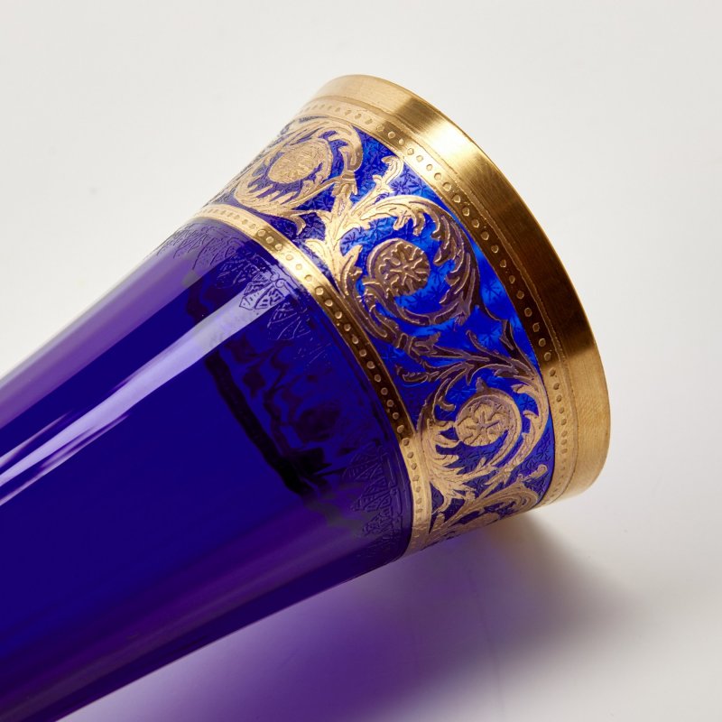 Хрустальный бокал для шампанского «Цветок чертополоха». Коллекция «Thistle Gold». Модель 1930 г. 